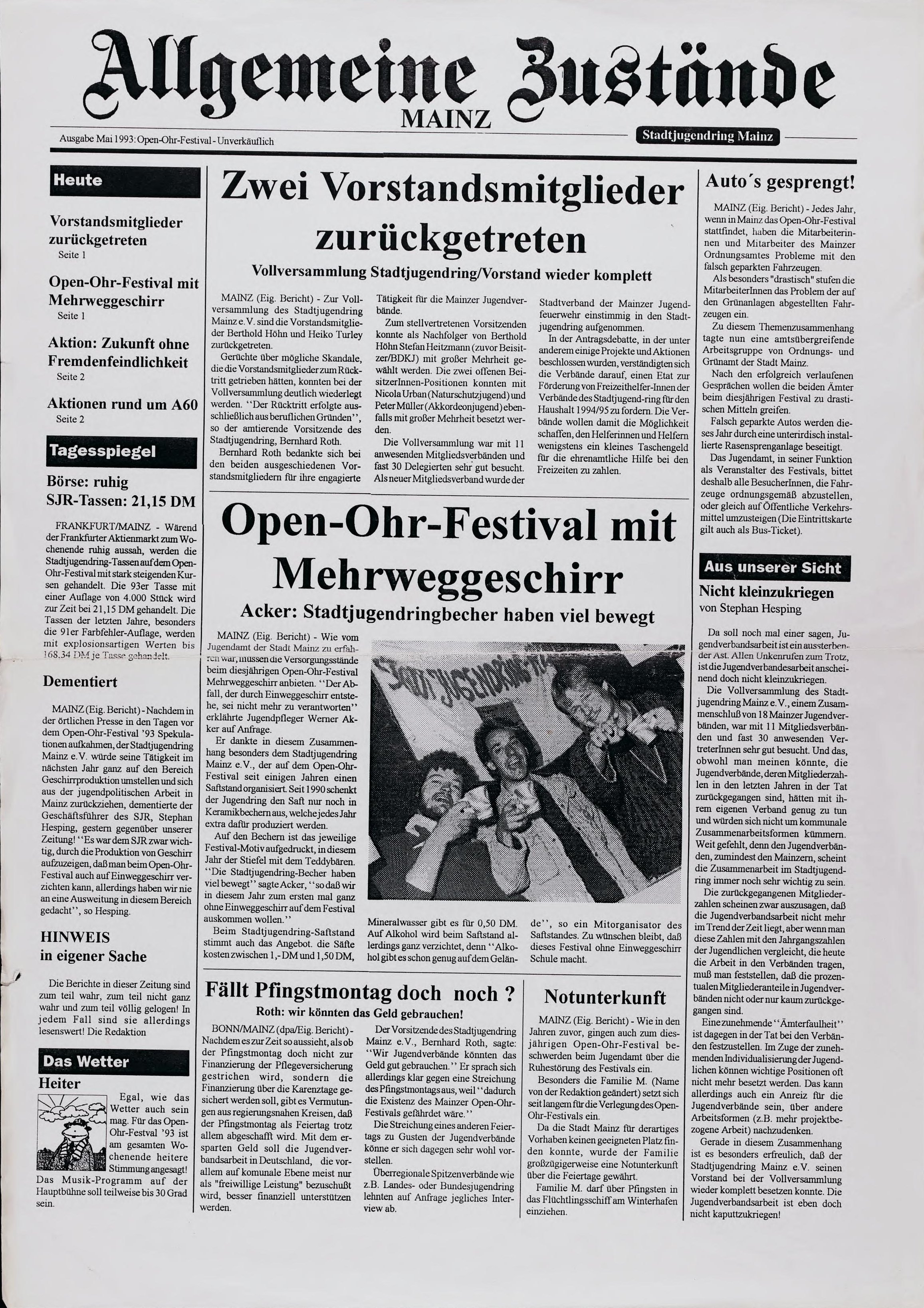 Cover 19. OPEN OHR 1993 Nachrichten